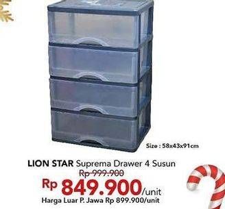 Promo Harga LION STAR Suprema Rak Susun 4  - Carrefour