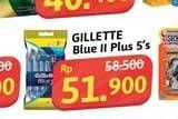 Promo Harga Gillette Blue II Plus 5 pcs - Alfamidi