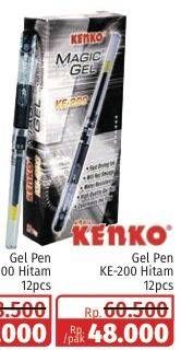 Promo Harga Kenko Gel Pen KE-200 12 pcs - Lotte Grosir