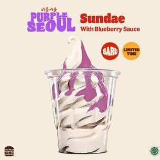 Promo Harga BURGER KING Sundae Bluberry Sauce  - Burger King