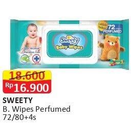 Promo Harga SWEETY Baby Wipes Perfumed Perfumed, Perfumed 72 pcs - Alfamart