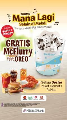Promo Harga Gratis McFlurry feat Oreo  - McD