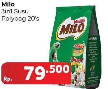 Promo Harga MILO ActivGo 3in1 per 20 sachet - Carrefour