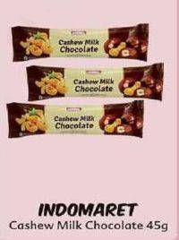 Promo Harga INDOMARET Cashew Milk Chocolate per 2 pcs 45 gr - Indomaret