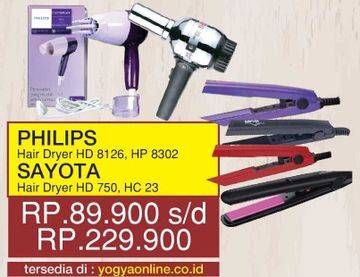 Promo Harga PHILIPS Hair Dryer HD 8126, HP8302  - Yogya