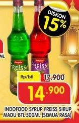 Promo Harga FREISS Syrup All Variants 500 ml - Superindo