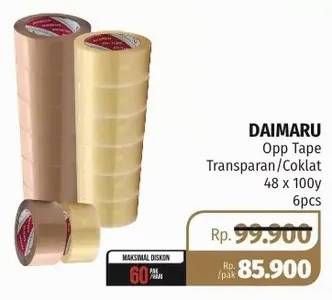 Promo Harga DAIMARU OPP Tape Transparant, Cokelat per 6 pcs - Lotte Grosir