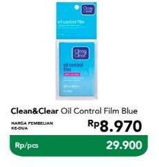 Promo Harga CLEAN & CLEAR Oil Control Film Blue 60 pcs - Carrefour