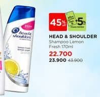 Promo Harga Head & Shoulders Shampoo Lemon Fresh 160 ml - Watsons