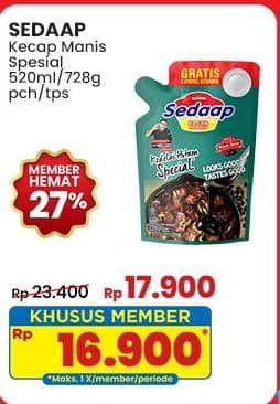 Promo Harga Sedaap Kecap Manis Kedelai Hitam Special 520 ml - Indomaret