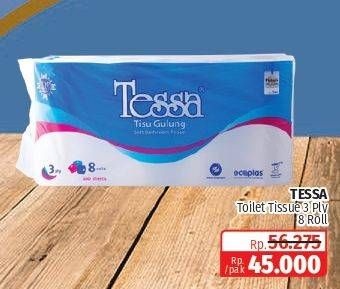 Promo Harga TESSA Toilet Tissue 8 roll - Lotte Grosir