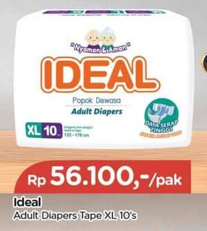 Promo Harga Ideal Adult Diapers XL10 10 pcs - TIP TOP