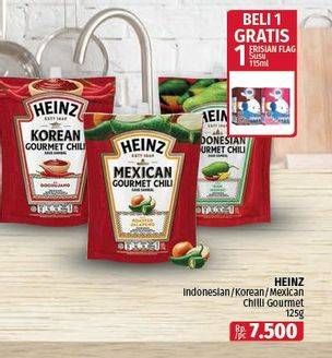 Promo Harga Heinz Gourmet Chili Indonesian, Korean, Mexican 125 gr - Lotte Grosir