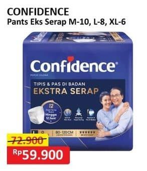 Promo Harga Confidence Adult Pants Slim & Fit Extra Absorb L8, M10, XL6 6 pcs - Alfamart