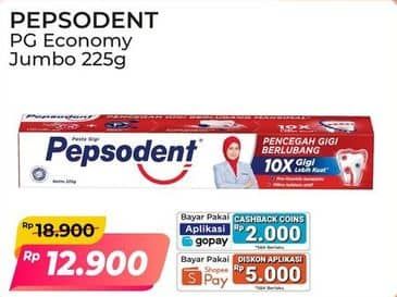 Promo Harga Pepsodent Pasta Gigi Pencegah Gigi Berlubang White 225 gr - Alfamart