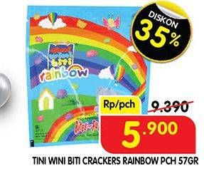 Promo Harga Tini Wini Biti Biskuit Crackers Rainbow Pack 57 gr - Superindo