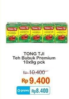 Promo Harga Tong Tji Teh Bubuk Premium Jasmine Tea per 10 pcs 9 gr - Indomaret