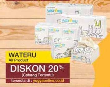 Promo Harga Wateru Premium Bamboo Tissue All Variants 100 pcs - Yogya