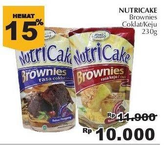 Promo Harga Nutricake Instant Cake Brownies Cokelat, Keju 230 gr - Giant
