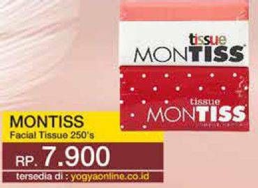 Promo Harga Montiss Facial Tissue 250 sheet - Yogya