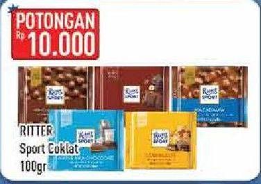 Promo Harga RITTER SPORT Coklat 100 gr - Hypermart