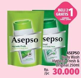 Promo Harga ASEPSO Body Wash Original, Hygienic Fresh 250 ml - LotteMart