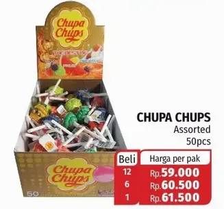 Promo Harga CHUPA CHUPS Lollipop Candy 50 pcs - Lotte Grosir