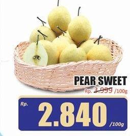 Promo Harga Pear Sweet per 100 gr - Hari Hari