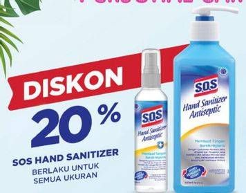 Promo Harga SOS Hand Sanitizer 60 ml - Carrefour