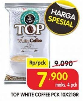 Promo Harga Top Coffee White Coffee per 10 sachet 21 gr - Superindo
