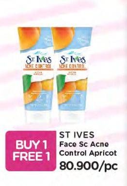 Promo Harga ST IVES Facial Scrub Acne Control Apricot 170 gr - Watsons