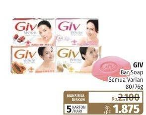 Promo Harga GIV Bar Soap All Variants 76 gr - Lotte Grosir