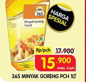 Promo Harga 365 Minyak Goreng 1000 ml - Superindo