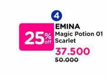 Promo Harga Emina Magic Potion 01. Scarlet 5 ml - Watsons