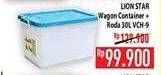 Promo Harga LION STAR Wagon Container + Roda VCH-9 30000 ml - Hypermart