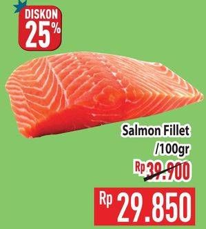 Promo Harga Salmon Fillet per 100 gr - Hypermart