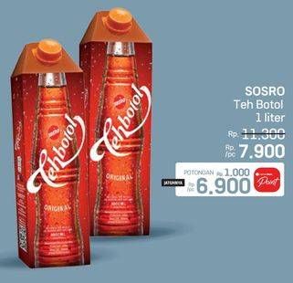 Promo Harga Sosro Teh Botol 1000 ml - LotteMart