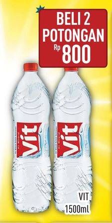 Promo Harga VIT Air Mineral per 2 botol 1500 ml - Hypermart