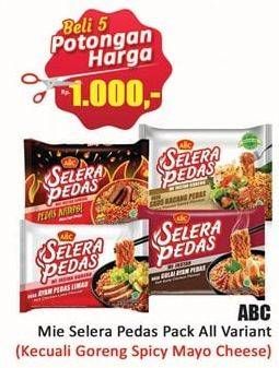 Promo Harga ABC Mie Selera Pedas Kecuali Goreng Spicy Mayo Cheese 85 gr - Hari Hari