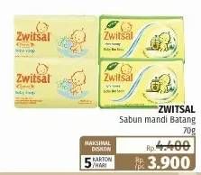 Promo Harga ZWITSAL Natural Baby Bar Soap 70 gr - Lotte Grosir