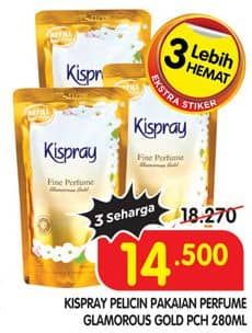 Promo Harga Kispray Pelicin Pakaian Glamorous Gold 300 ml - Superindo