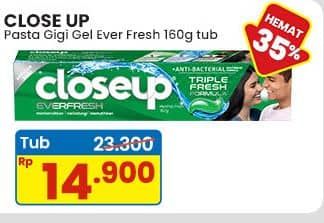 Promo Harga Close Up Pasta Gigi Everfresh Menthol Fresh 160 gr - Indomaret