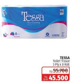 Promo Harga TESSA Toilet Tissue 8 roll - Lotte Grosir