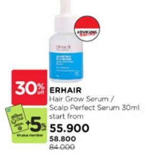 Promo Harga Erhair Hairgrow Serum/Scalp Perfect Allatoin & Silk Protein Scalp Soothing Serum   - Watsons