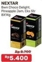 Promo Harga NABATI Nextar Cookies Brownies Choco Delight, Nastar Pineapple Jam, Strawberry Jam per 8 pcs 14 gr - Alfamart