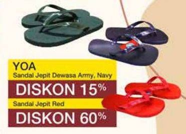 Promo Harga YOA Sandal Jepit  Dewasa Navy  - Yogya