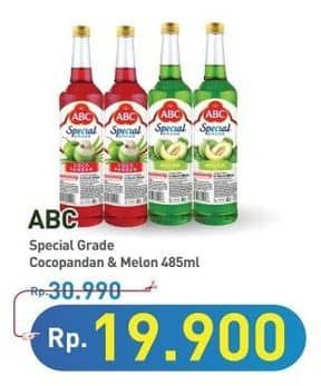 Promo Harga ABC Syrup Special Grade Melon, Coco Pandan 485 ml - Hypermart