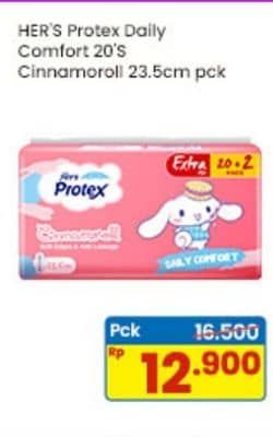 Promo Harga Hers Protex Daily Comfort Wing 23, 5cm 22 pcs - Indomaret