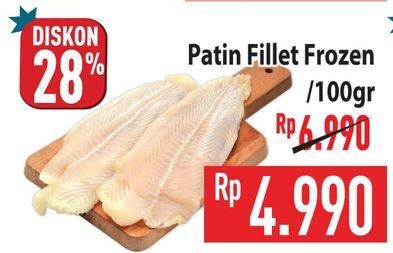 Promo Harga Patin Fillet Frozen per 100 gr - Hypermart