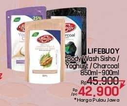 Promo Harga Lifebuoy Body Wash Japanese Shiso Mineral Clay, Yoghurt Care, Charcoal And Mint 850 ml - LotteMart